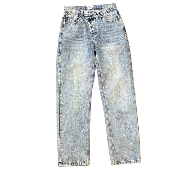 Princess Polly asymmetrical straight jeans, size 2 - Picture 2 of 7